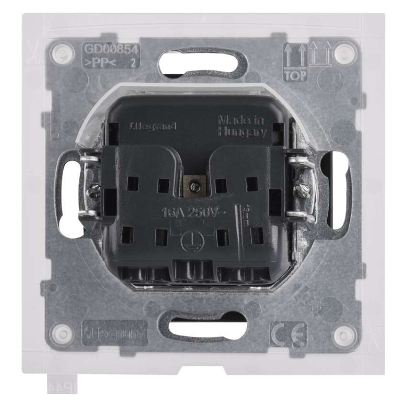 Legrand Suno zásuvka jednonásobná, IP44, černá