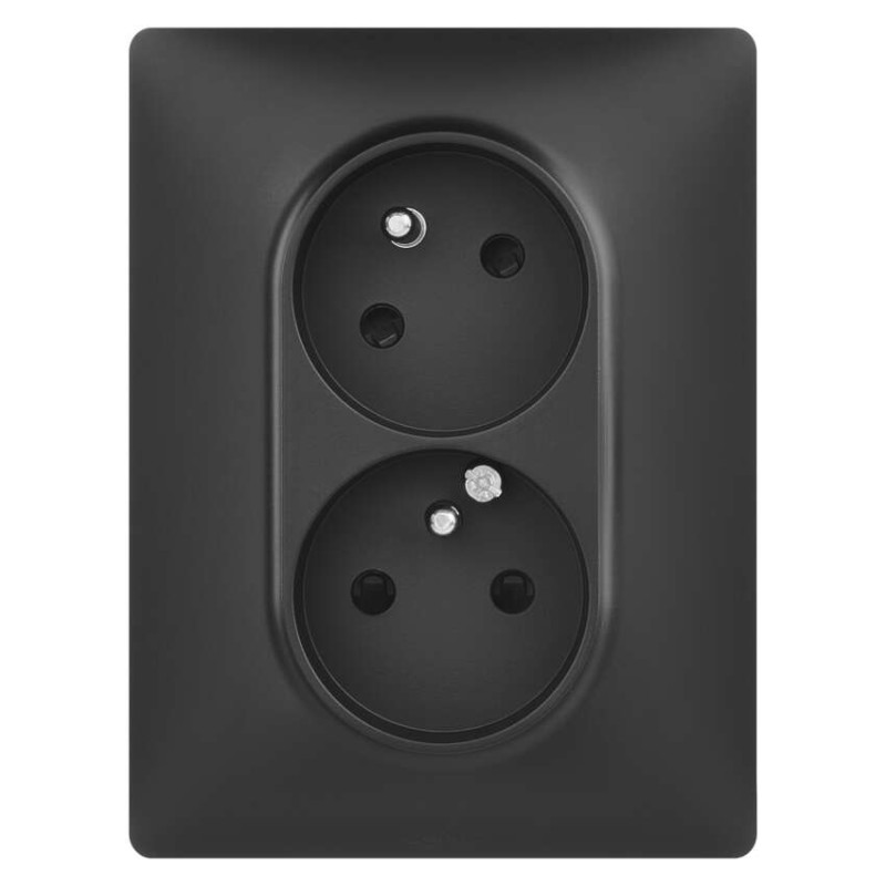 Legrand Valena Life zásuvka dvojnásobná, černá