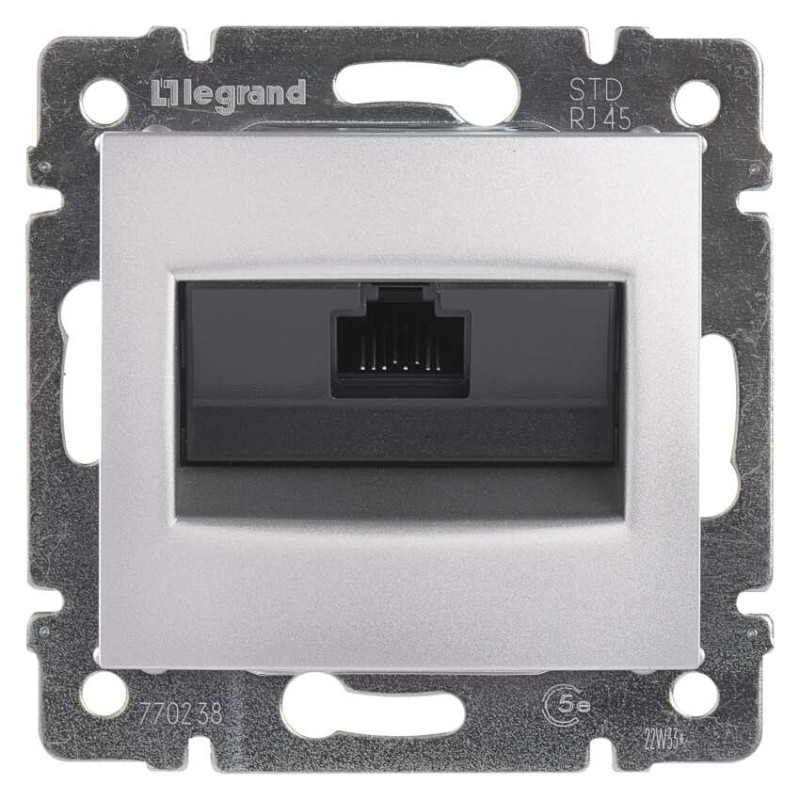 Legrand Valena zásuvka RJ45, strieborná