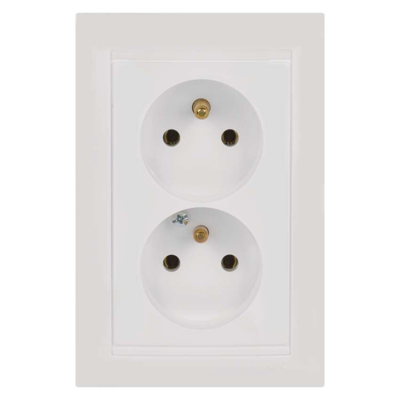 Legrand Valena zásuvka dvojnásobná, bílá