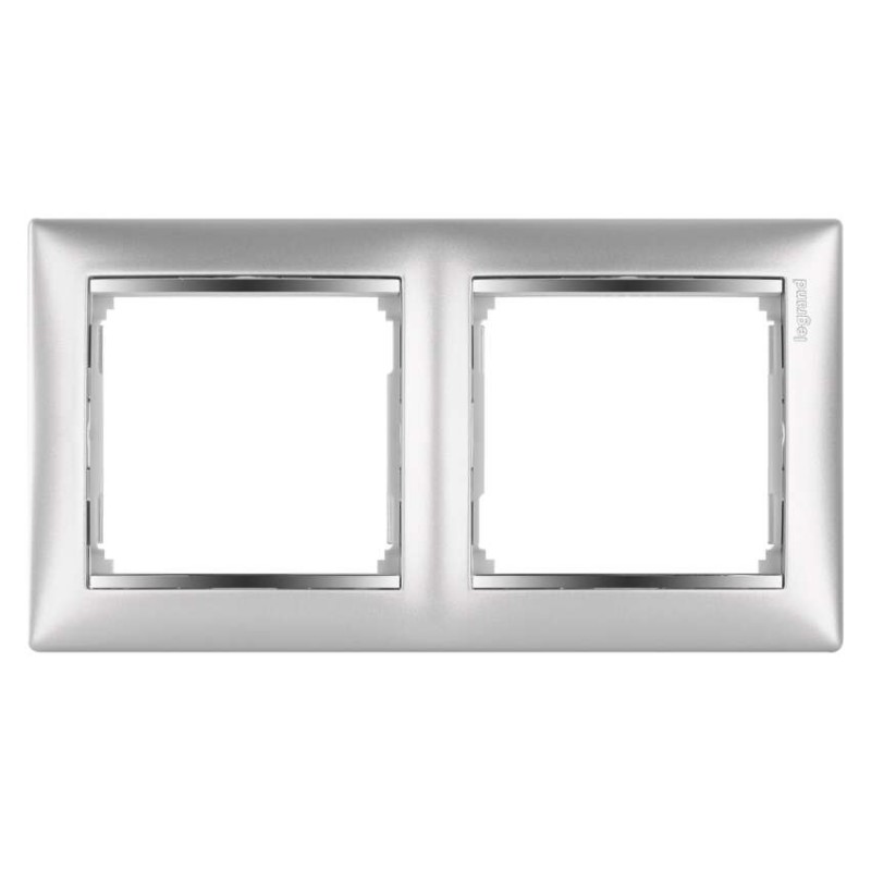 Legrand Valena rámik dvojnásobný, strieborný s pruhom