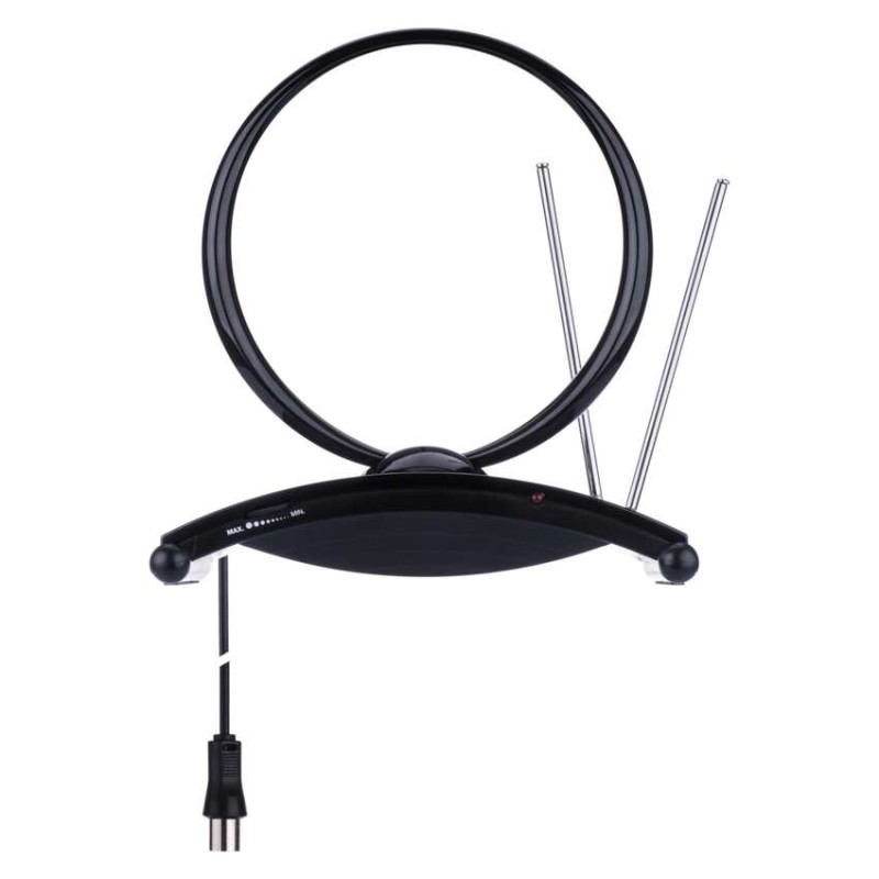 Antena pokojowa EM-209, 0–25 km, DVB-T2, DAB, FM, filtr LTE/4G