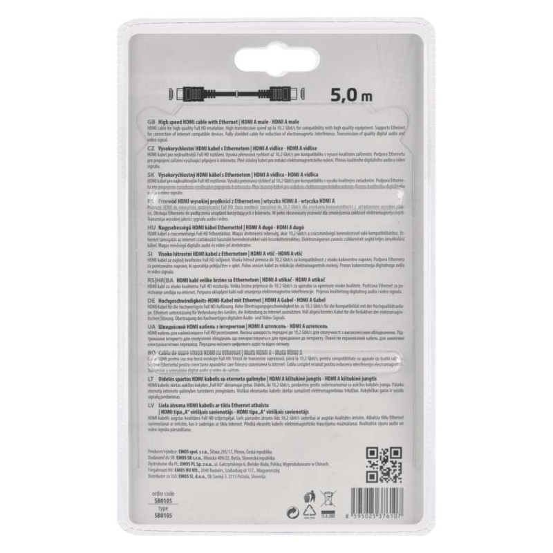EMOS HDMI kábel 5m high speed