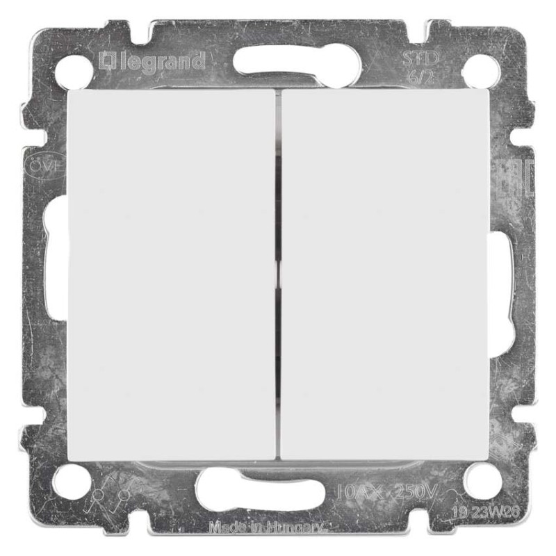 Legrand Valena vypínač dvojitý striedavý č. 6+6