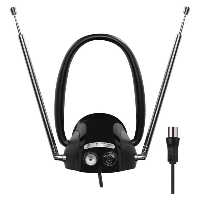 Anténa pokojová EM-004, 0–25 km, DVB-T2, DAB, FM, filtr LTE/4G