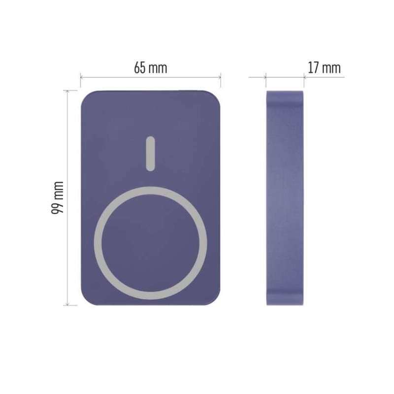 Power bank EMOS WI 1046, 10 000 mAh, 20 W+Wireless, modrá