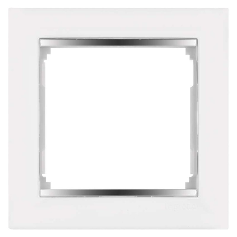 Legrand Valena rámeček bílý se stříbrným pruhem