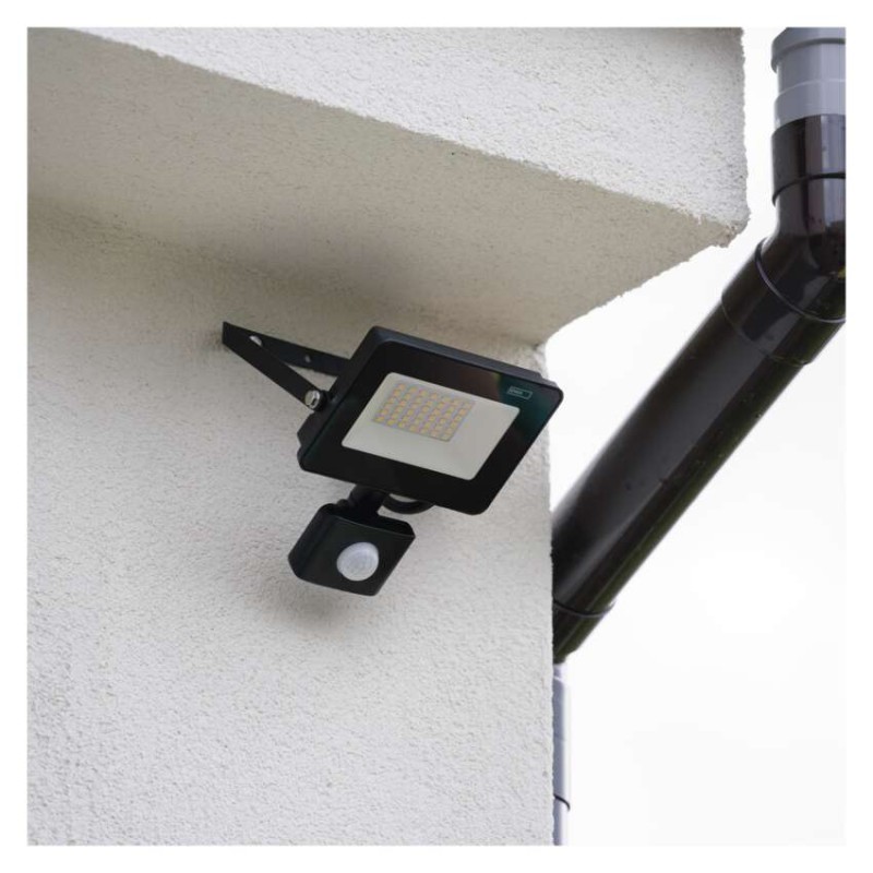 LED reflektor SIMPO s pohybovým čidlem, 30 W, černý, neutrální bílá