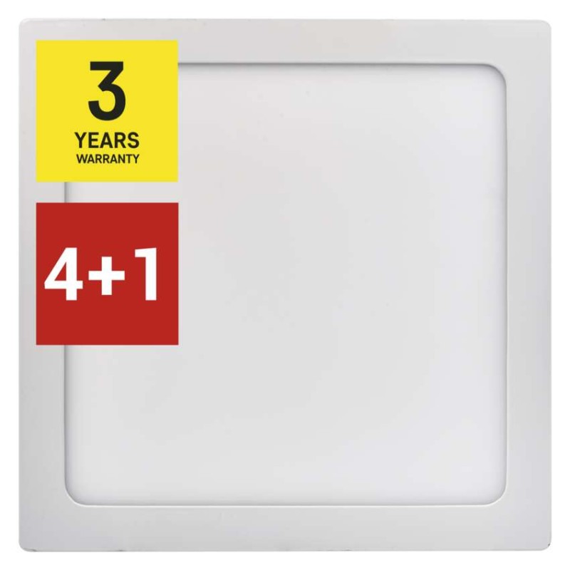 4 + 1 LED panel nadometni kvadratni 24W WW