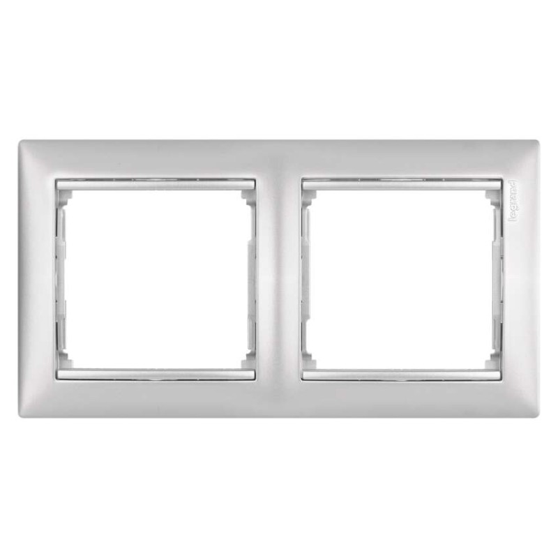 Legrand Valena rámik dvojnásobný, strieborný