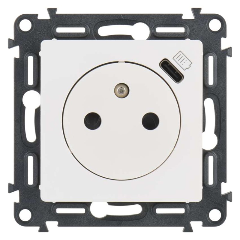 Legrand Valena Life zásuvka jednonásobná, USB-C, bílá