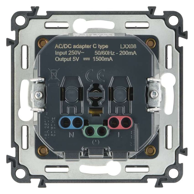 Legrand Valena Life zásuvka jednonásobná, USB-C, bílá