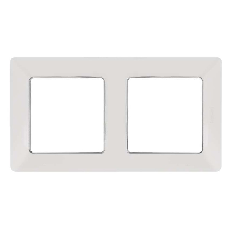Legrand Valena Life rámik dvojnásobný, biely / chrom