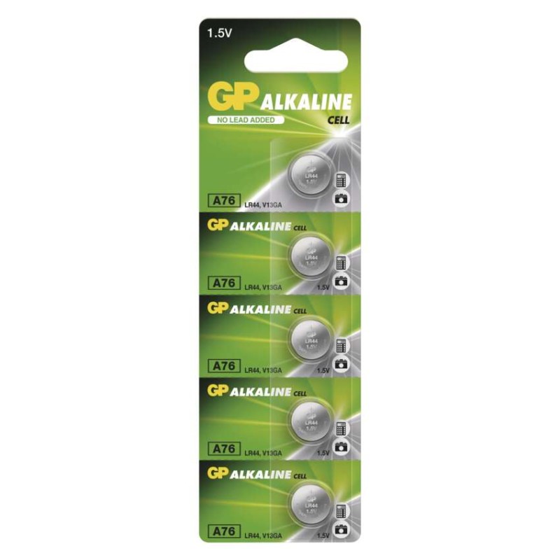 Alkalická knoflíková baterie GP A76F (LR44)
