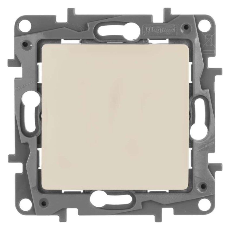 Legrand Niloé ovládač tlačidlový zapínací 1/0, béžová