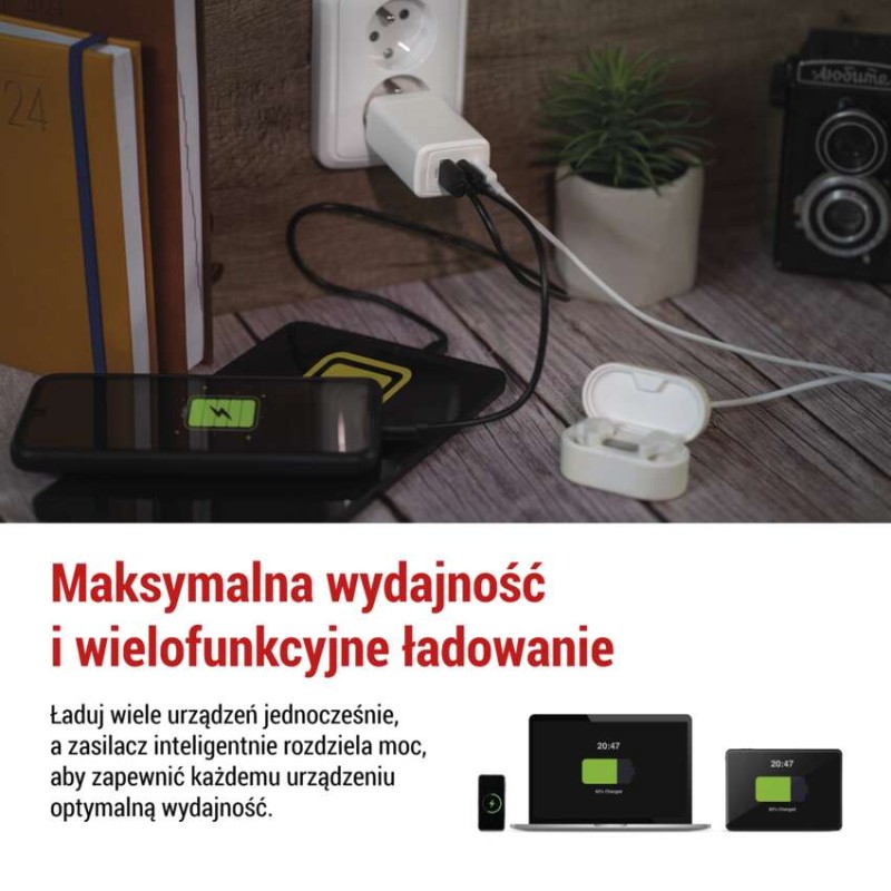 Ładowarka USB GaN PD 65 W max.
