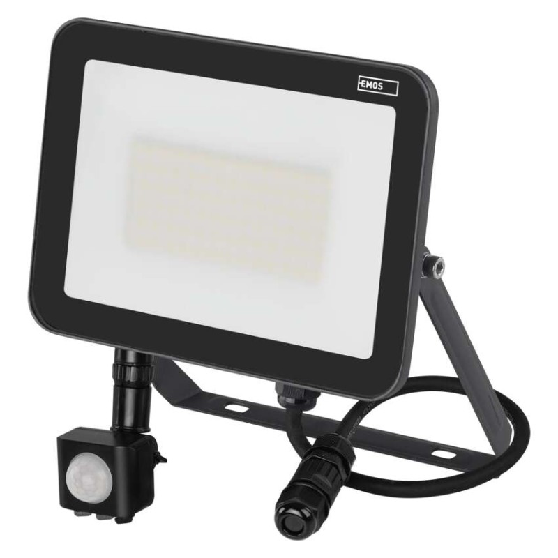EMOS LED reflektor INOVO 50W 5500lm mozgásérzékelőve IP65 term. fehér akciós termékkép 1