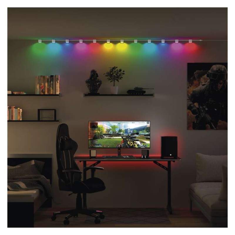 GoSmart LED prožektors - 85 cm ķēde, 4 daļas, 7 W, RGBIC+CCT, regulējams, WiFi