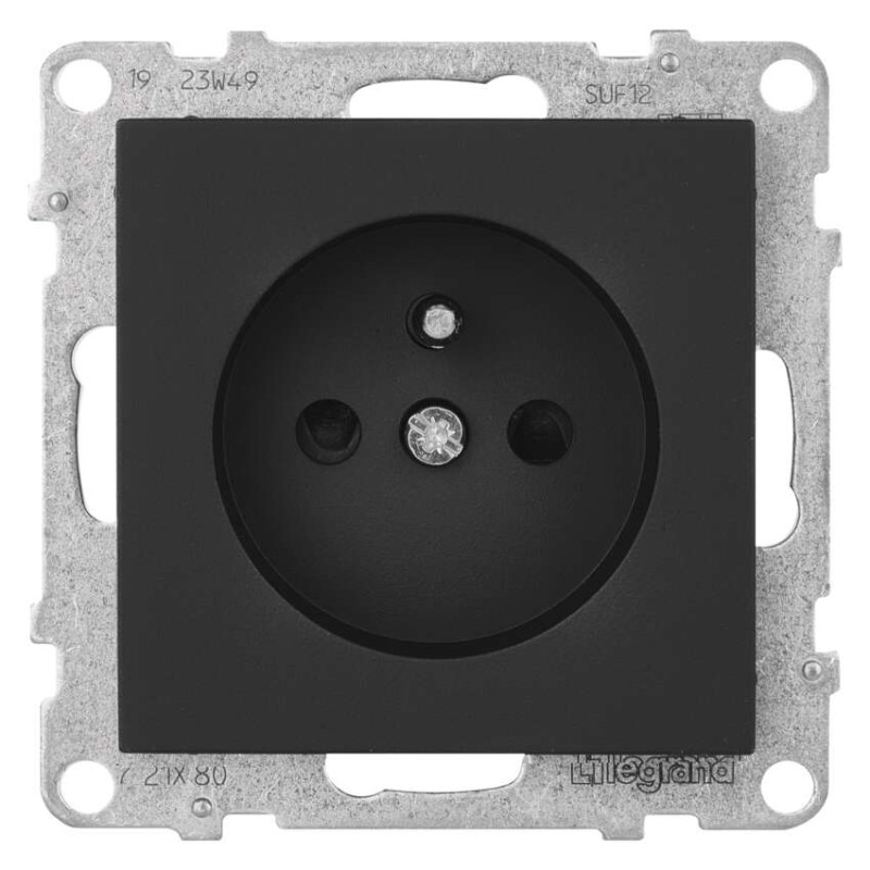 Legrand Suno zásuvka jednonásobná, černá