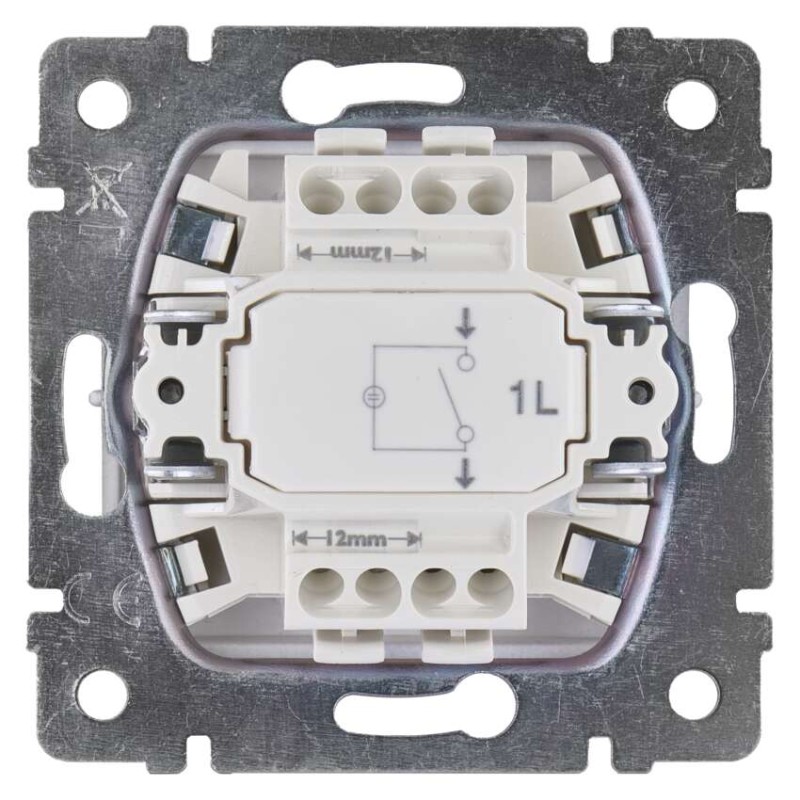 Legrand Valena spínač č. 1, podsvietené, strieborný