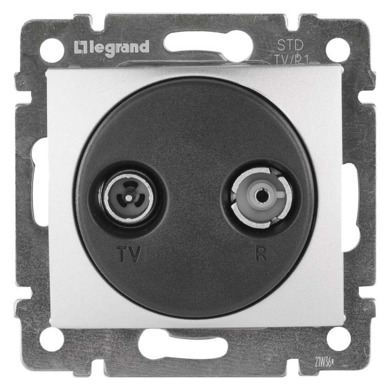 Legrand Valena zásuvka TV-RD, strieborná