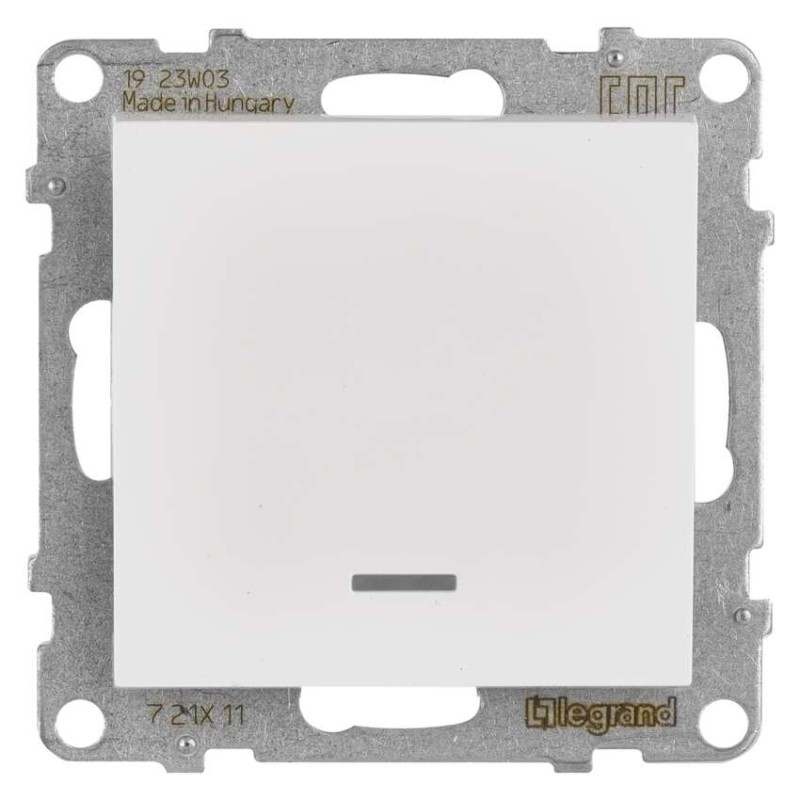 Legrand Suno spínač č. 1, podsvícený, bílý