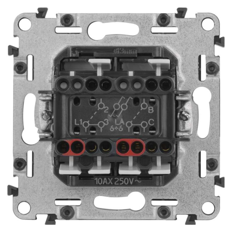 Legrand Valena Life vypínač dvojitý striedavý č. 6+6, hliník