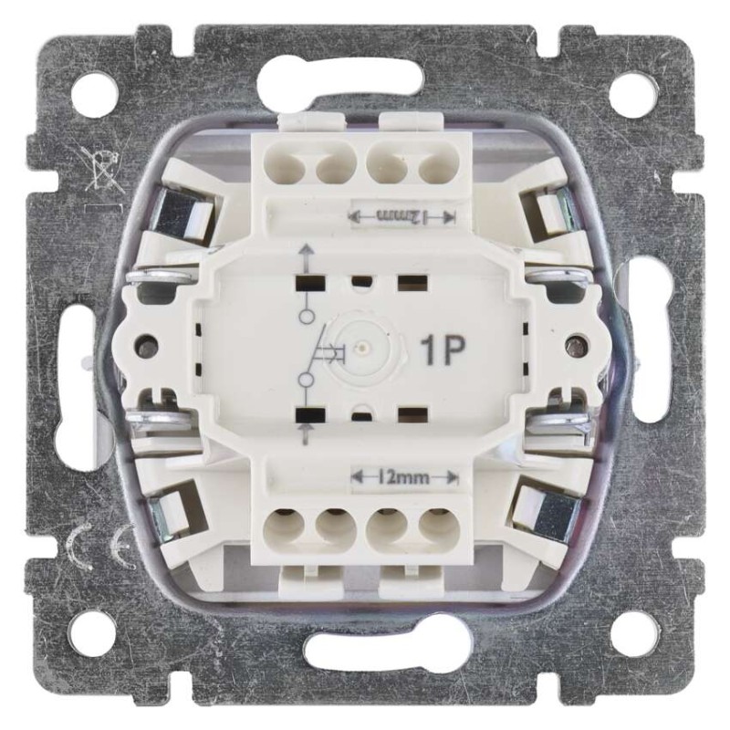 Legrand Valena ovládač tlačidlový zapínací 1/0, strieborná