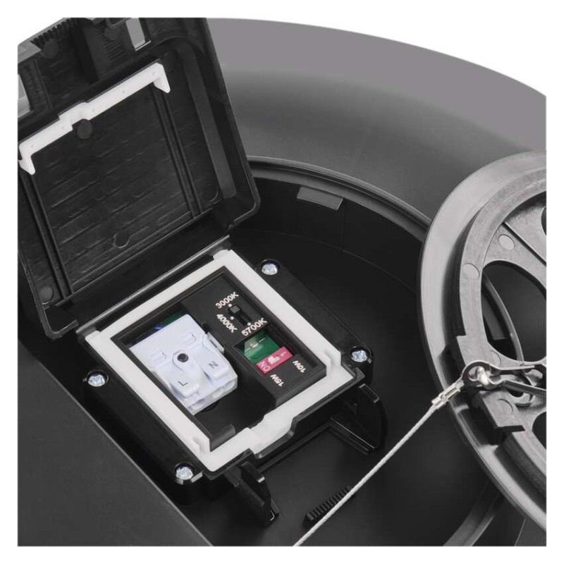 LED prisadené svietidlo DIONI kruhové, čierné,18W, CCT