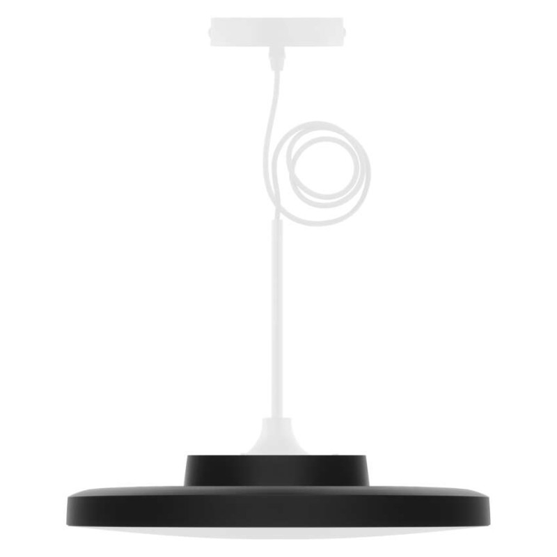 LED prisadené svietidlo DIONI kruhové, čierné,18W, CCT