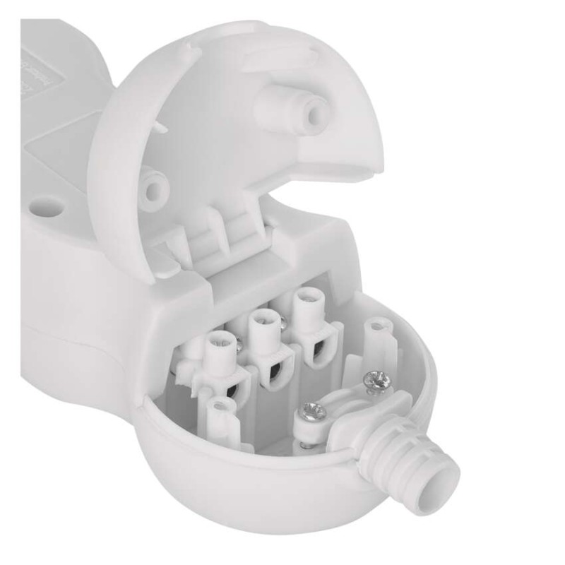 Samostatná 3 zásuvka s vypínačom, biela