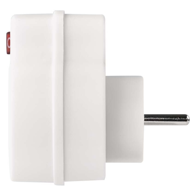 Rozgałęźnik 3x z wyłącznikiem biały