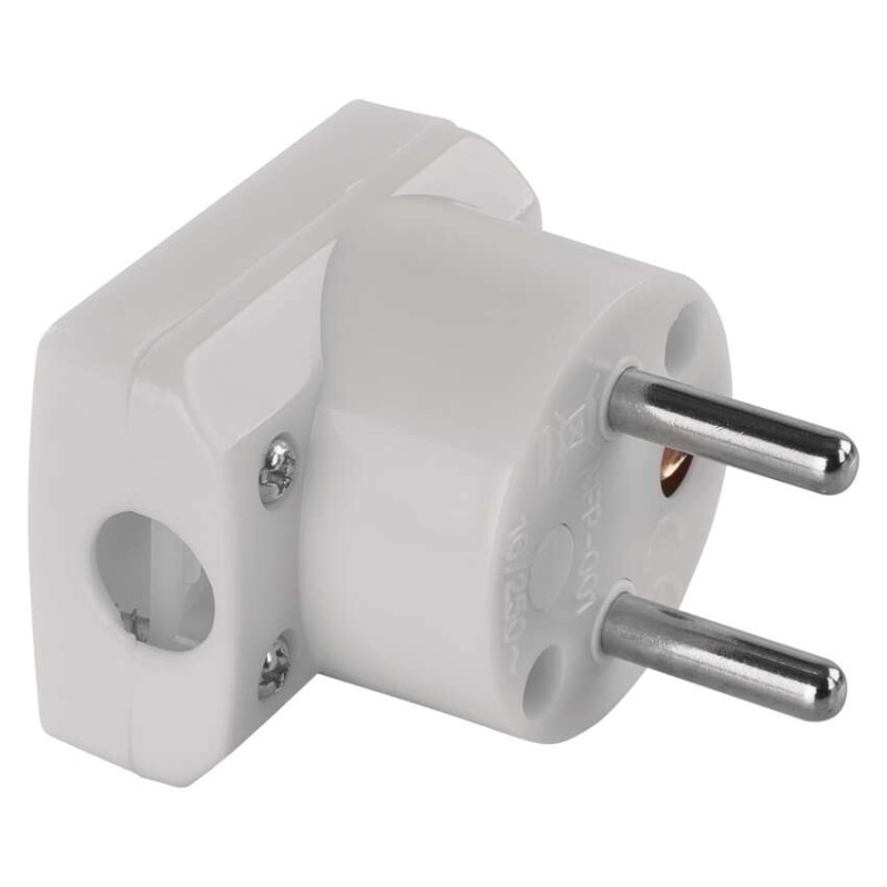 Vidlice úhlová pro prodlužovací kabel, bílá