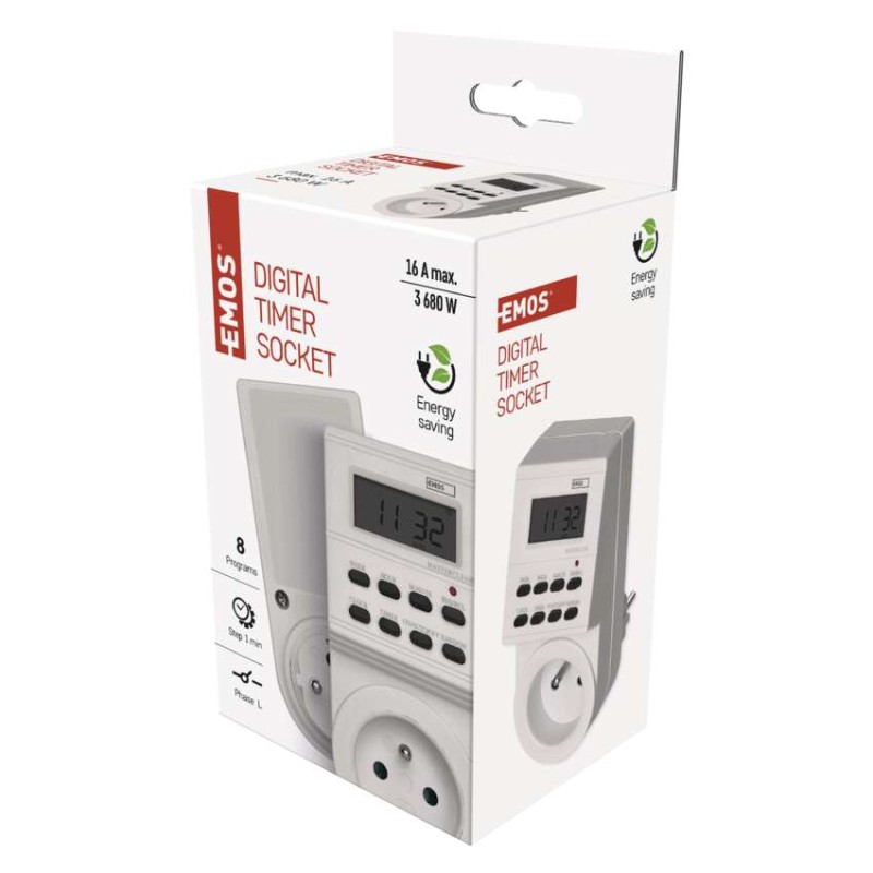Časovač – digitálna spínacia zásuvka TS-EF1