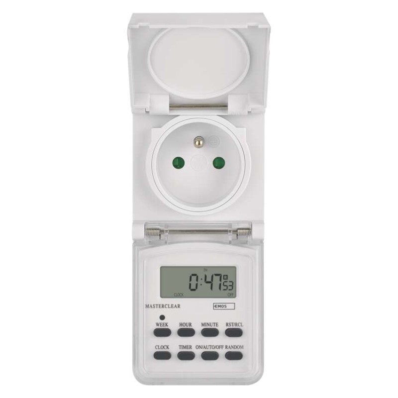 Časovač – digitálna spínacia zásuvka vonkajšia IP44