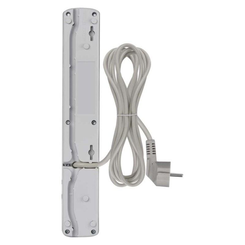 Prepäťová ochrana – 5 zásuviek, 3m, sivá