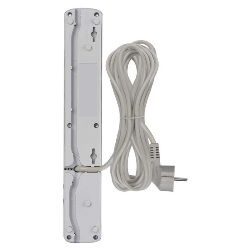 Přepěťová ochrana – 5 zásuvek, 5m, šedá