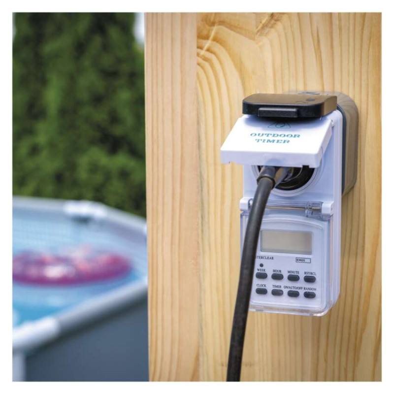 Digitālais kontaktligzdas taimeris Āra IP44