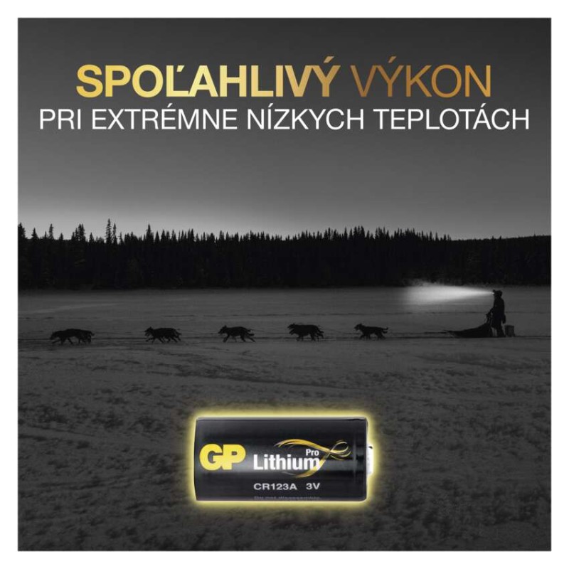 4 ks - Líthiová batéria GP CR123A