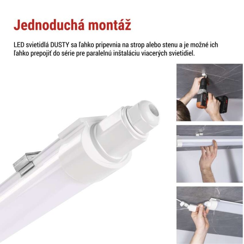 LED prachotesné svietidlo DUSTY 36W neutrálna biela, IP65