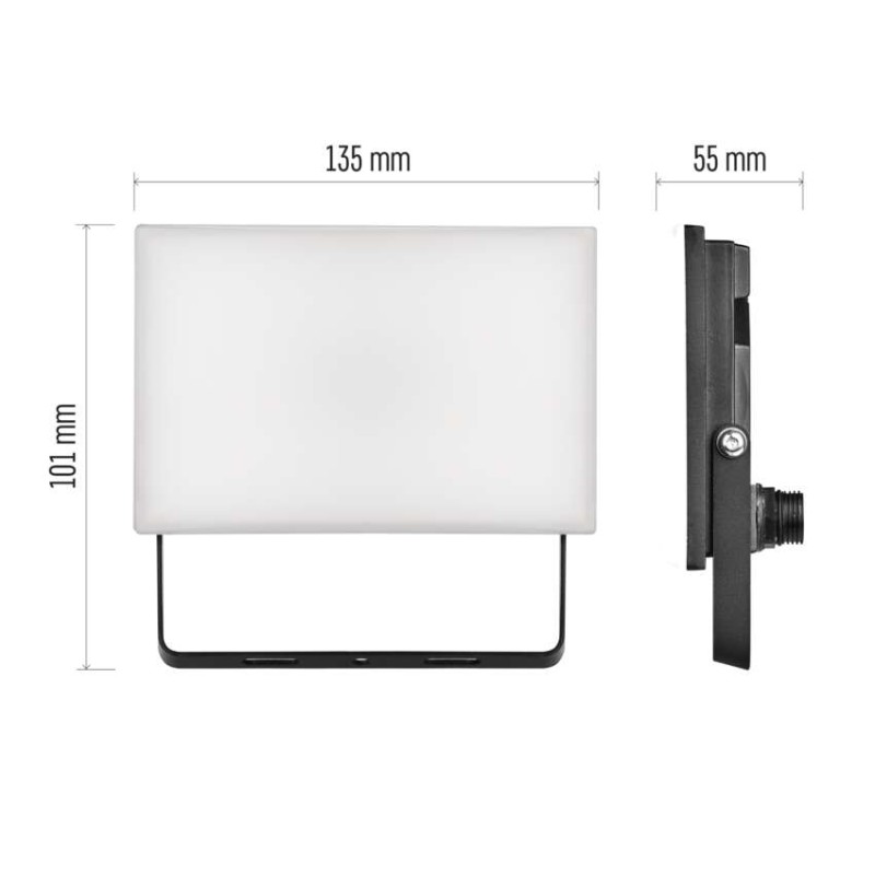 LED-es reflektor TAMBO, 20 W, 2000 lm, IP65, fekete