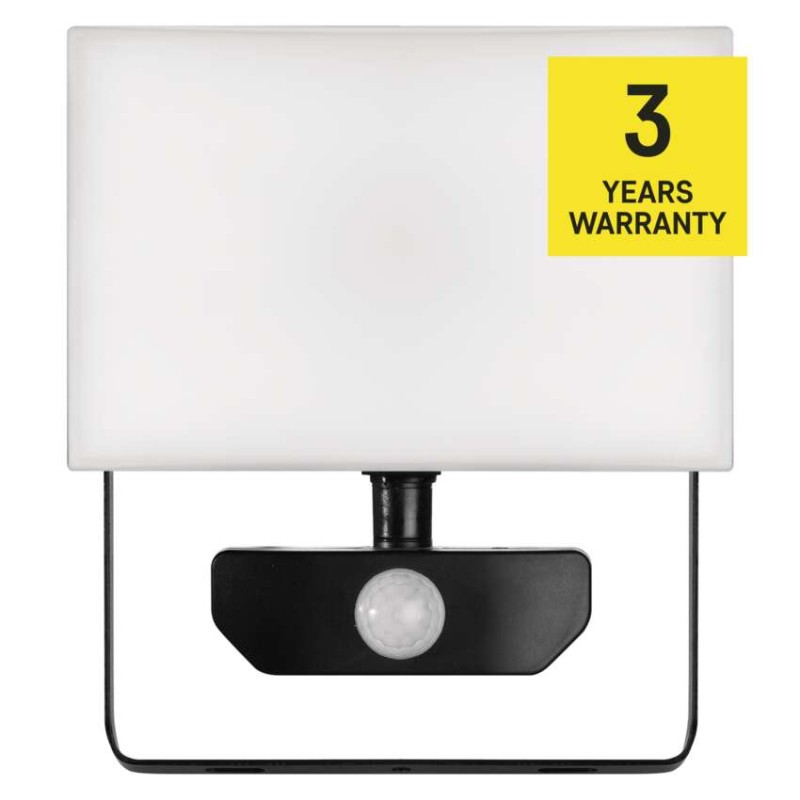 LED reflektor TAMBO so senzorom pohybu, 30 W, 3000 lm, čierny