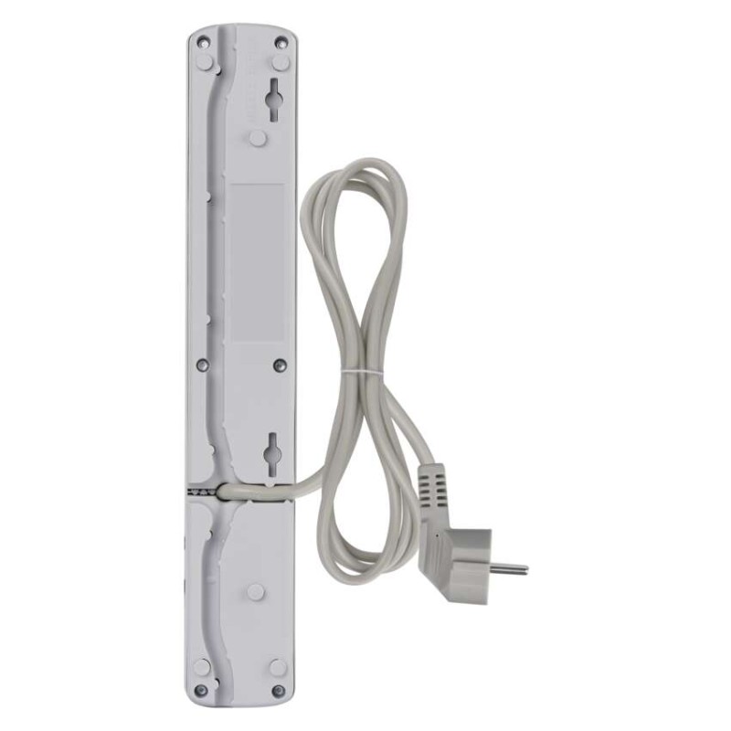 Přepěťová ochrana – 5 zásuvek 1,5m, šedá