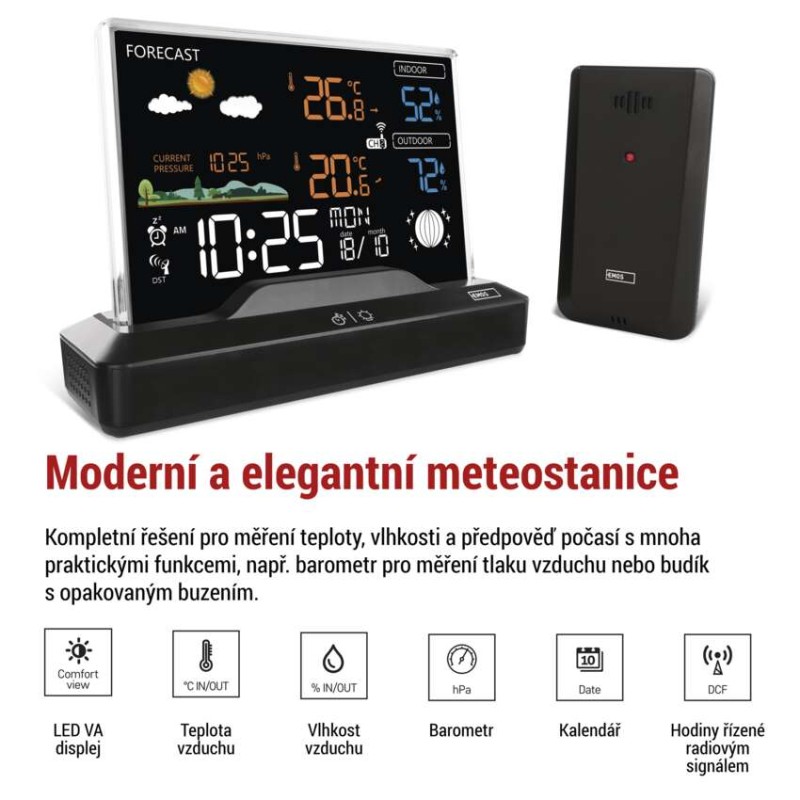 Domácí bezdrátová meteostanice E8620
