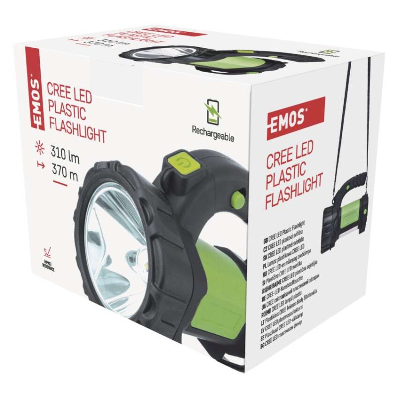 Latarka ładowalna LED CREE 5W + COB LED, 310 lm 2000mAh