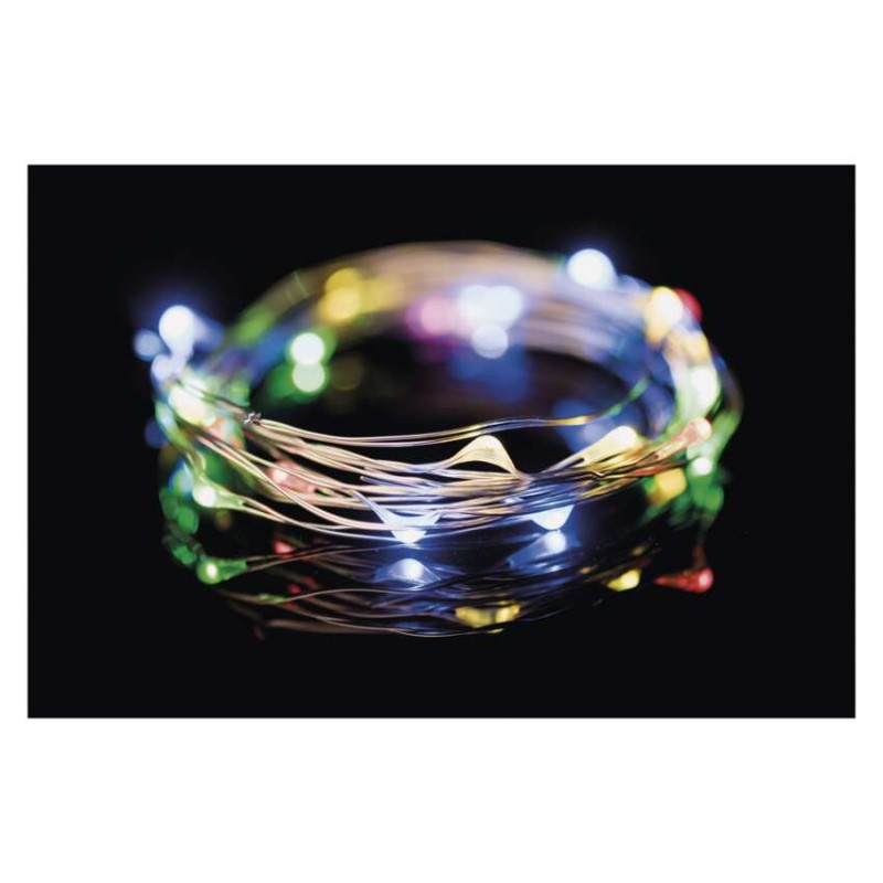 20 LED razsvetljava - NANO, 2x AA, 1,9 m, multicolor