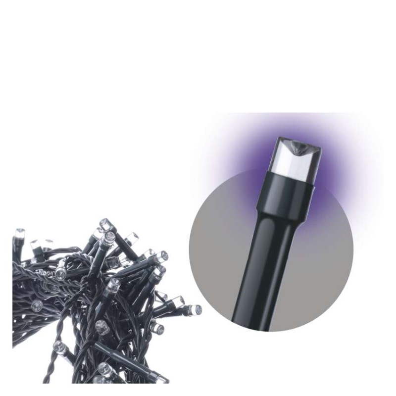 Spojovací Standard LED vánoční řetěz, 10m, fialová