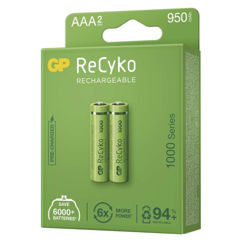 GP ReCyko NiMH Akkumulátor HR03 (AAA) 1000mAh 2db
