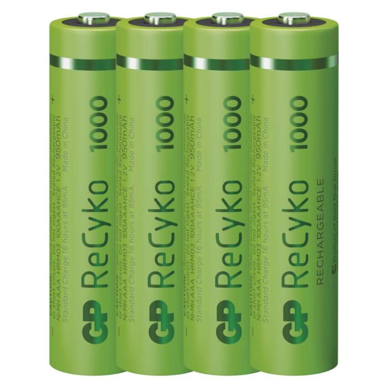 Polnilna baterija GP ReCyko 1000 mAh HR03 (AAA)