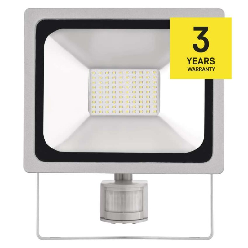 EMOS PROFI LED reflektor 50W 5000lm mozgásérzékelővel IP44 term. fehér